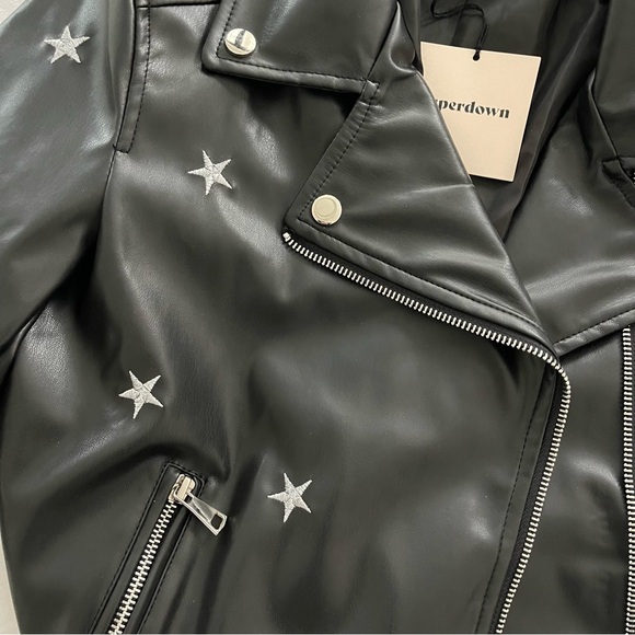 Revolve superdown Lydia Embroidered Moto Jacket In Black & White - Picture 6 of 6